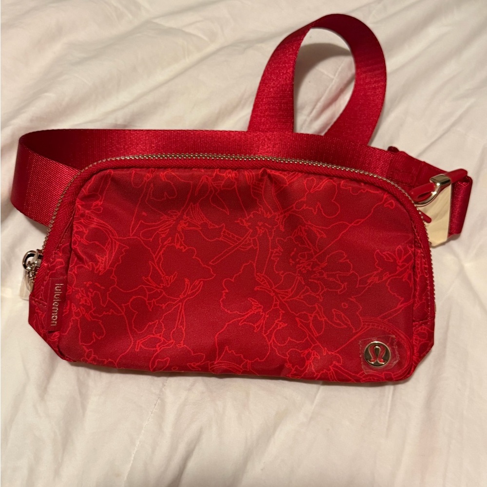 New lululemon athletica LNY Lunar New Year Red Floral Belt Bag sold out